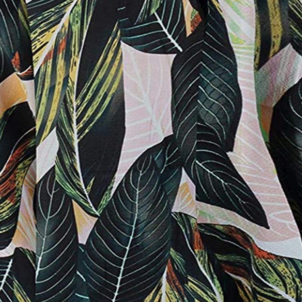 ⭐HP⭐ Botanical Leaf Print Off The Shoulder Blouse - Picture 9 of 10
